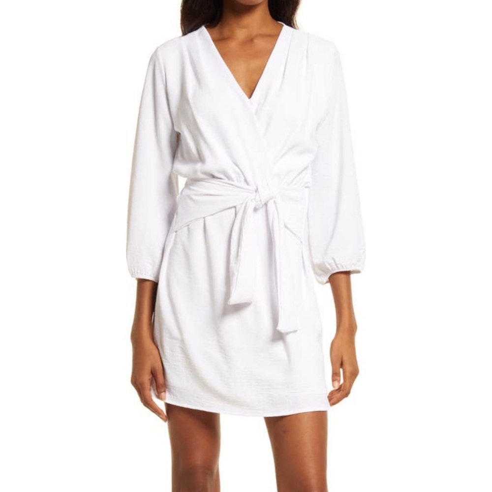BRAND NEW Long Sleeve Tie Front Dress - Fraiche by J